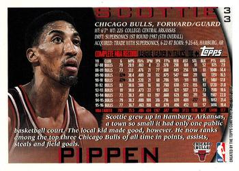 1997 Kenner/Topps/Upper Deck Starting Lineup Cards #33 Scottie Pippen Back