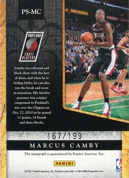 2011-12 Hoops - Private Signings #PS-MC Marcus Camby Back
