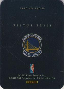 2011-12 Panini Gold Standard - 2012 Draft Pick Redemptions #XRC-30 Festus Ezeli Back