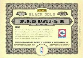 2011-12 Panini Gold Standard - Black Gold Threads Prime #BG-91 Spencer Hawes Back