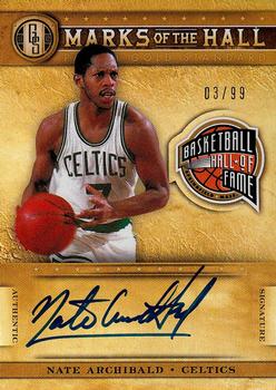 2011-12 Panini Gold Standard - Marks of the Hall Autographs #3 Nate Archibald Front