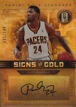 2011-12 Panini Gold Standard - Signs of Gold #SG-29 Paul George Front