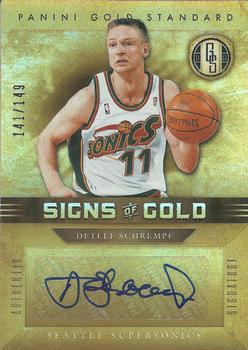 2011-12 Panini Gold Standard - Signs of Gold #SG-33 Detlef Schrempf Front