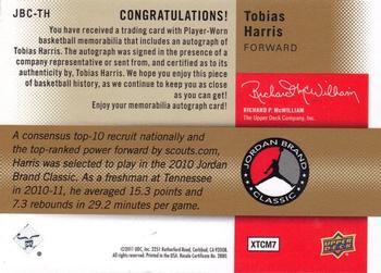 2011-12 SP Authentic - Jordan Brand Classic Autographs #JBC-TH Tobias Harris Back