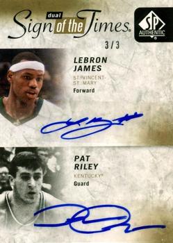 2011-12 SP Authentic - Sign of the Times Dual #S2-LP Pat Riley / LeBron James Front