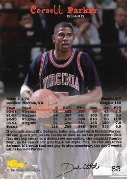 1994 Classic Draft - Printer's Proofs #83 Cornell Parker Back