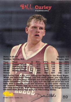 1994 Classic Draft - Printer's Proofs #89 Bill Curley Back