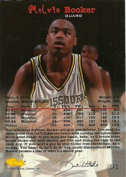 1994 Classic Draft - Printer's Proofs #91 Melvin Booker Back