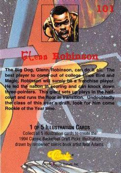 1994 Classic Draft - Printer's Proofs #101 Glenn Robinson Back