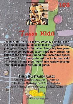 1994 Classic Draft - Printer's Proofs #102 Jason Kidd Back