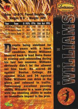 1994 Ted Williams #77 Monty Williams Back
