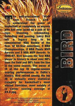 1994 Ted Williams #81 Larry Bird Back