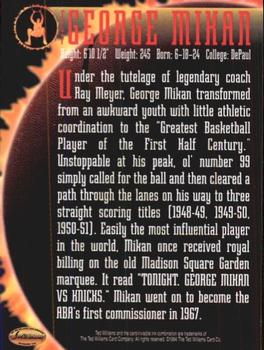 1994 Ted Williams - Eclipse #EC7 George Mikan Back