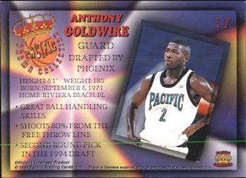 1994 Pacific Prisms #17 Anthony Goldwire Back