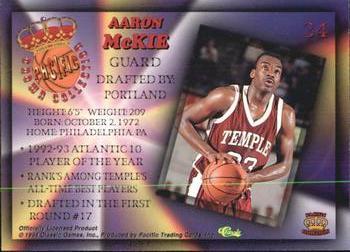 1994 Pacific Prisms - Gold #34 Aaron McKie Back