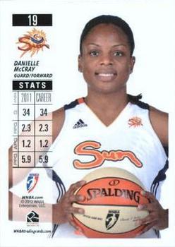 2012 Rittenhouse WNBA #19 Danielle McCray Back