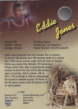 1995 Classic Superior Pix - Autographs #NNO Eddie Jones Back