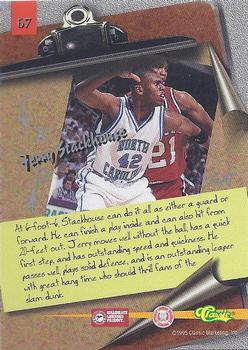 1995 Classic Visions #67 Jerry Stackhouse Back