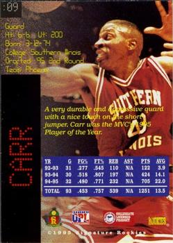 1995 Signature Rookies Prime #09 Chris Carr Back