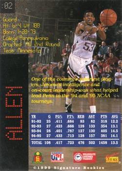 1995 Signature Rookies Prime - Signatures #02 Jerome Allen Back