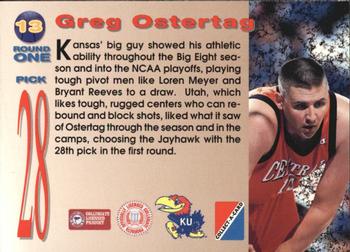 1995 Collect-A-Card #13 Greg Ostertag Back