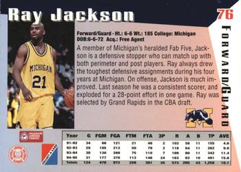1995 Collect-A-Card #76 Ray Jackson Back