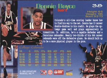 1995 Signature Rookies Draft Day #38 Donnie Boyce Back