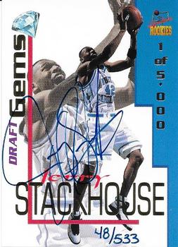 1995 Signature Rookies Draft Day - Draft Gems Signatures #DG2 Jerry Stackhouse Front