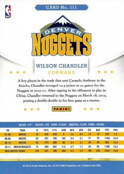 2012-13 Hoops #111 Wilson Chandler Back