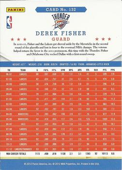 2012-13 Hoops #132 Derek Fisher Back