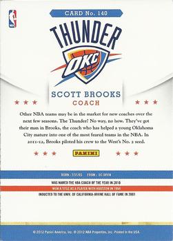 2012-13 Hoops #140 Scott Brooks Back