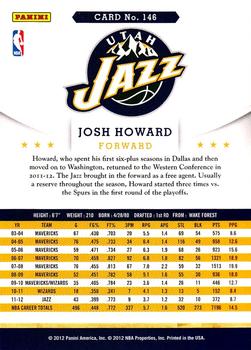 2012-13 Hoops #146 Josh Howard Back
