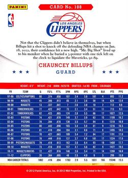 2012-13 Hoops #188 Chauncey Billups Back