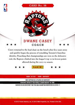 2012-13 Hoops #36 Dwane Casey Back