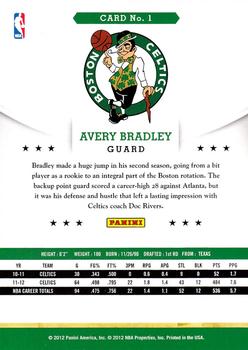2012-13 Hoops #1 Avery Bradley Back