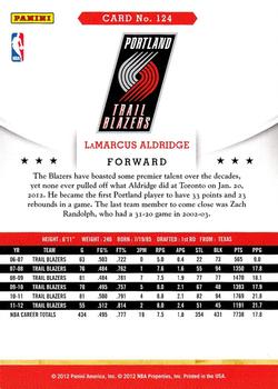 2012-13 Hoops #124 LaMarcus Aldridge Back