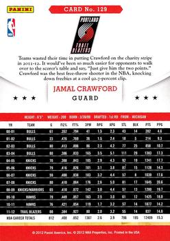2012-13 Hoops #129 Jamal Crawford Back