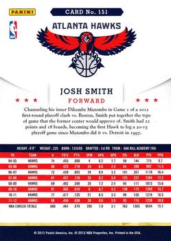 2012-13 Hoops #151 Josh Smith Back
