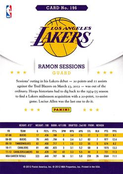 2012-13 Hoops #196 Ramon Sessions Back