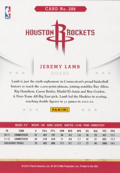 2012-13 Hoops #286 Jeremy Lamb Back