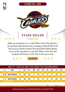 2012-13 Hoops #289 Tyler Zeller Back
