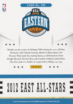 2012-13 Hoops #296 2012 East All-Stars Back