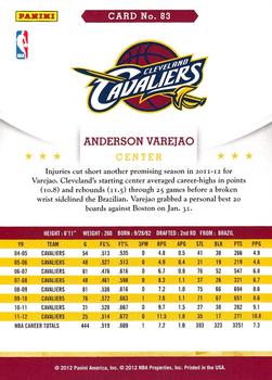 2012-13 Hoops #83 Anderson Varejao Back