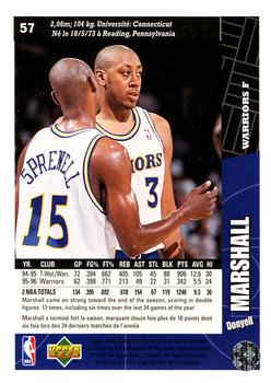 1996-97 Collector's Choice French #57 Donyell Marshall  Back