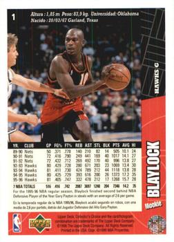1996-97 Collector's Choice Spanish #1 Mookie Blaylock  Back