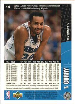 1996-97 Collector's Choice Spanish #14 Dell Curry  Back