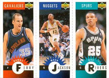 1996-97 Collector's Choice German - Mini-Cards Panels #M15 / M34 / M75 Danny Ferry / Mark Jackson / Doc Rivers Front