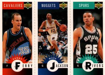 1996-97 Collector's Choice Italian - Mini-Cards Panels #M15 / M34 / M75 Doc Rivers / Mark Jackson / Danny Ferry  Front