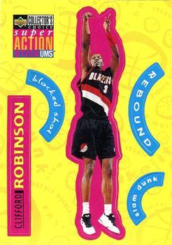 1996-97 Collector's Choice Italian - Super Action Stick 'Ums #S22 Clifford Robinson  Front