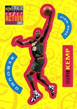 1996-97 Collector's Choice Spanish - Super Action Stick 'Ums #S25 Shawn Kemp  Front